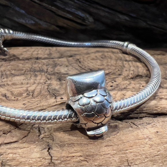 925 European Charms Owl Sterling Silver Balinese Style Animal Bead Charm - Picture 2 of 3
